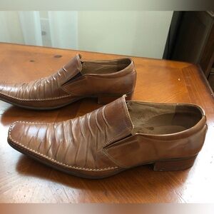 Brooman Men's Brown Leather Loafers Size 43